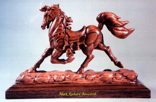 Woodcarving picture of a horse called The Royal Equine